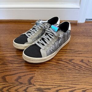 P448 John Sneakers Black Silver White Size 38